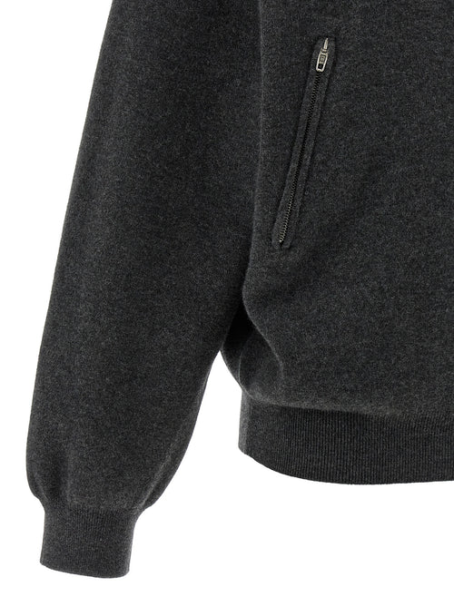 Balenciaga Gray Wool Cardigan