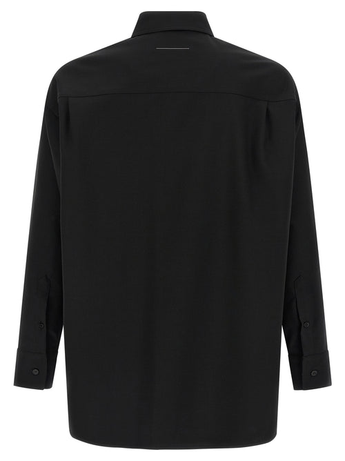 MM6 Maison Margiela Black Polyester Blouse
