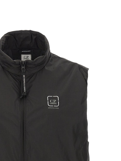 C.P. Company Black Polyamide Sleeveless Jacket