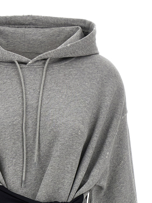 MM6 Maison Margiela Gray Cotton Short Dress