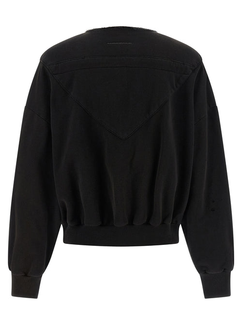 MM6 Maison Margiela Black Cotton Sweatshirt