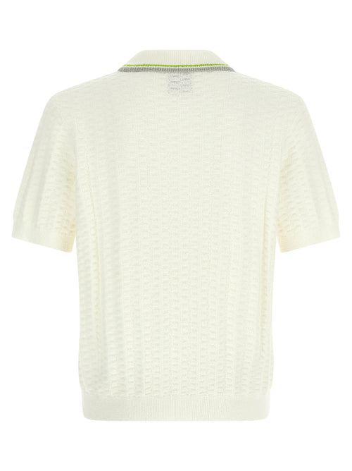 Casablanca White Cotton Polo Shirt