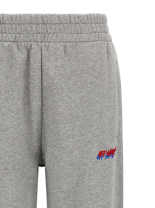 Off-White Gray Cotton Joggers (Workout Pants)