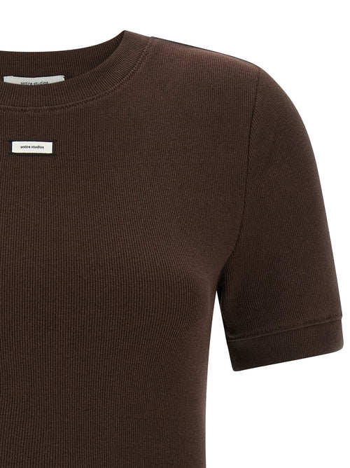 Entire Studios Brown Cotton T-Shirt