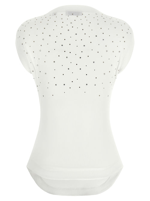 Off-White White Viscose Sleeveles T-Shirt