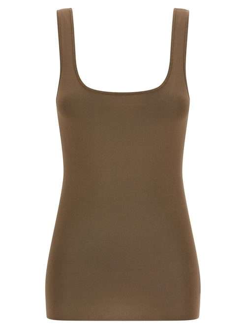 Entire Studios Brown Viscose Sleeveles T-Shirt
