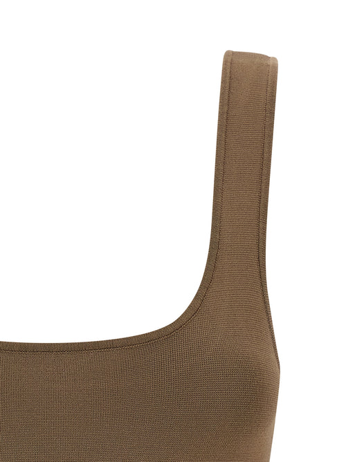 Entire Studios Brown Viscose Sleeveles T-Shirt