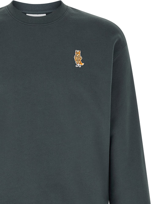 Maison Kitsuné Blue Organic Cotton Sweatshirt