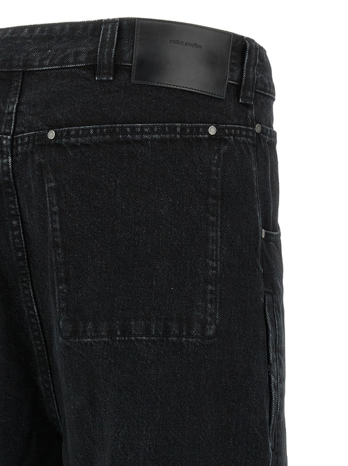 Entire Studios Black Cotton Straight-Leg Jeans
