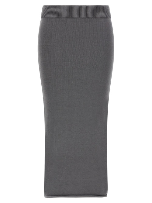 Entire Studios Gray Cotton Midi Skirt