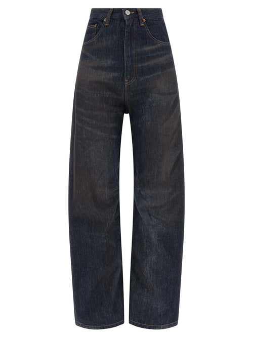 MM6 Maison Margiela Blue Cotton High-Waisted Jean