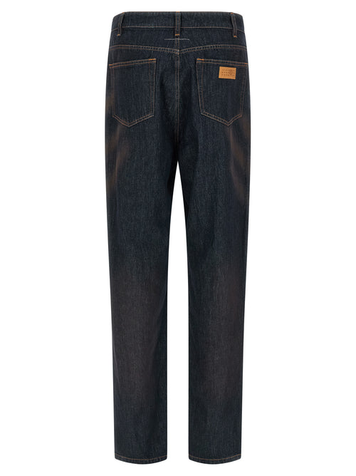 MM6 Maison Margiela Blue Cotton Straight-Leg Jeans