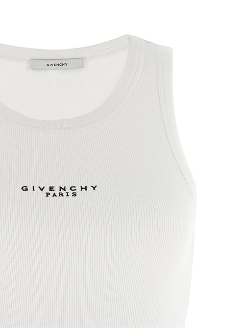 Givenchy White Cotton Sleeveles T-Shirt