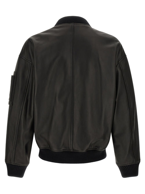 Dsquared² Black Leather Leather Jacket
