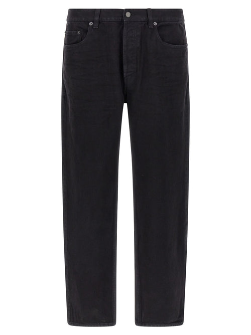 Saint Laurent Black Cotton Straight-Leg Jeans