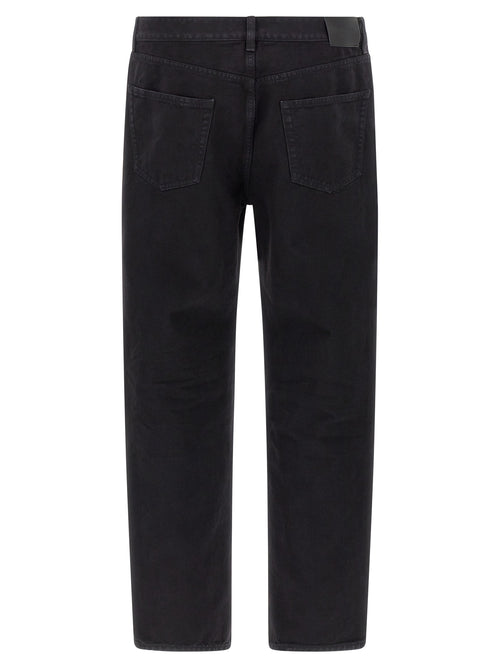 Saint Laurent Black Cotton Straight-Leg Jeans