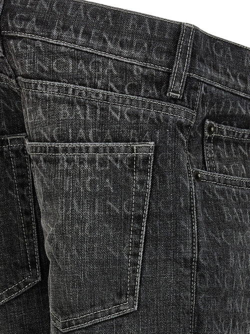 Balenciaga Black Cotton Flared Jeans