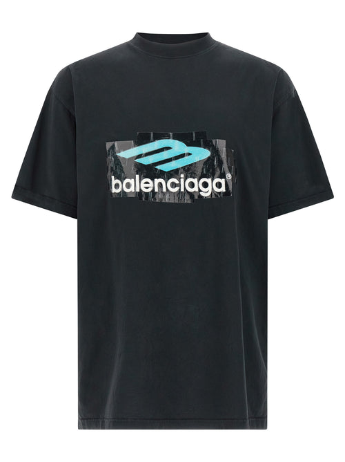 Balenciaga Black Cotton T-Shirt