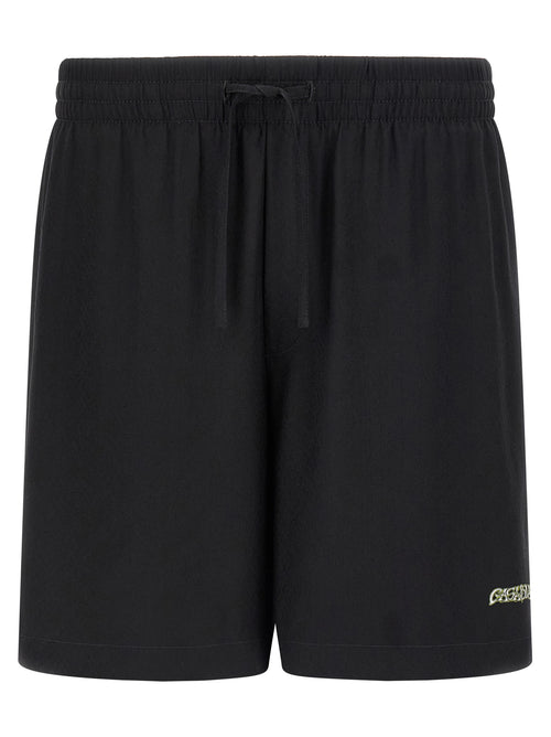 Casablanca Black Silk Bermuda Shorts