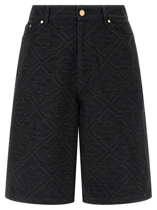 Casablanca Black Cotton Bermuda Shorts
