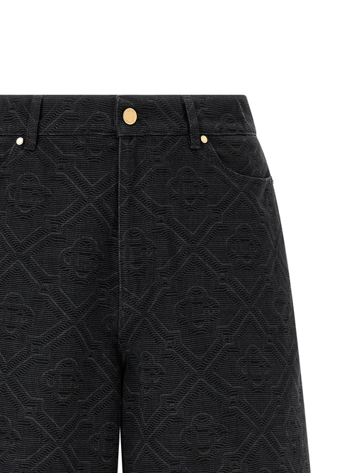 Casablanca Black Cotton Bermuda Shorts