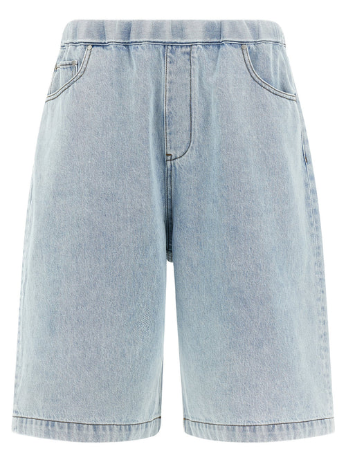 Entire Studios Blue Cotton Bermuda Shorts