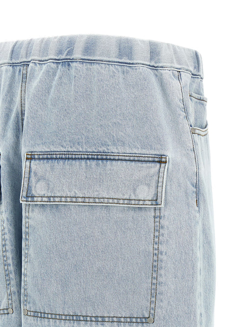 Entire Studios Blue Cotton Bermuda Shorts