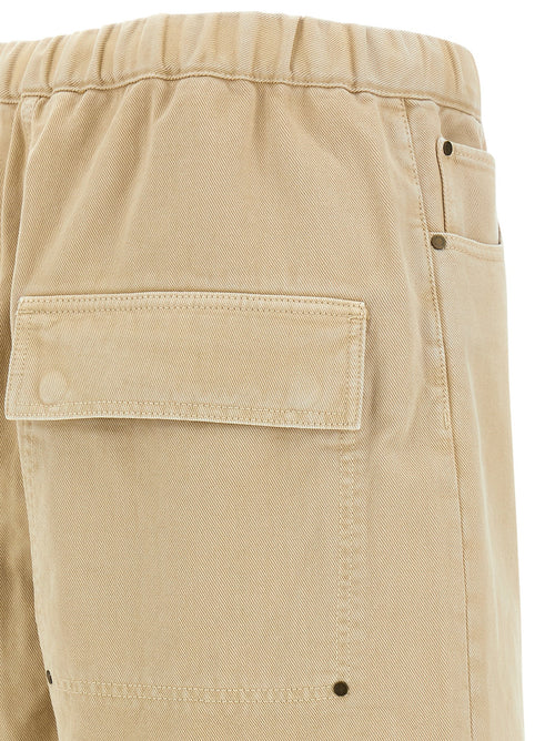 Entire Studios Beige Cotton Bermuda Shorts