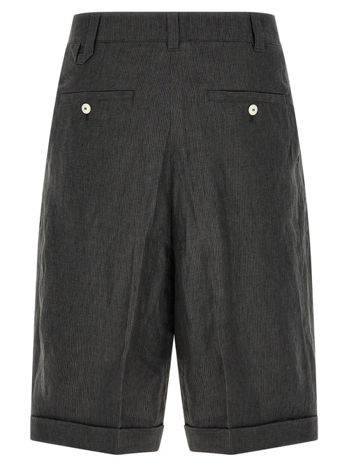 Jacquemus Gray Linen Bermuda Shorts