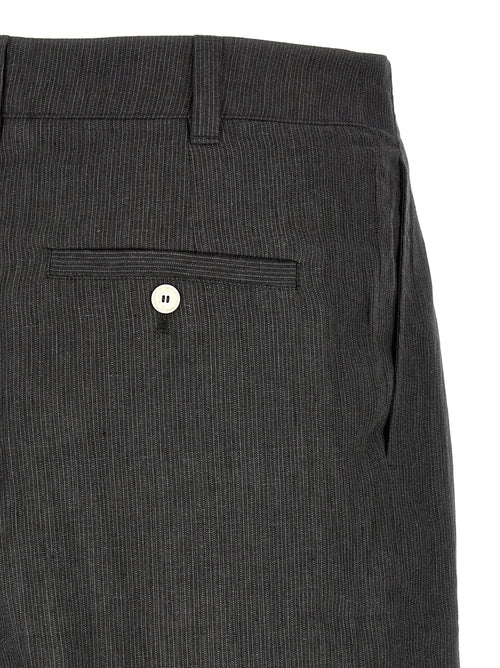 Jacquemus Gray Linen Bermuda Shorts