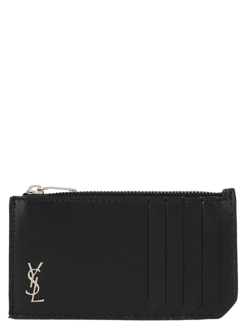 Saint Laurent Black Calfskin Cardholder