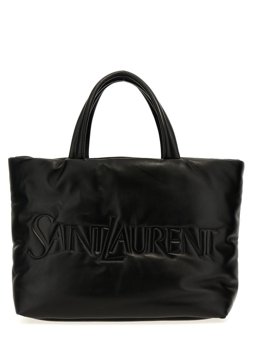 Saint Laurent Black Lamb Leather Tote Bag