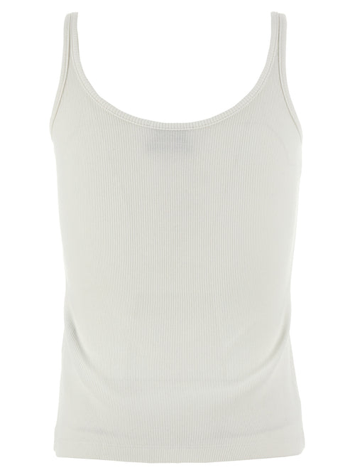 Off-White White Cotton Sleeveles T-Shirt