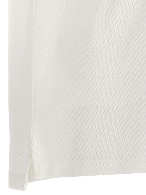Burberry White Cotton Polo Shirt