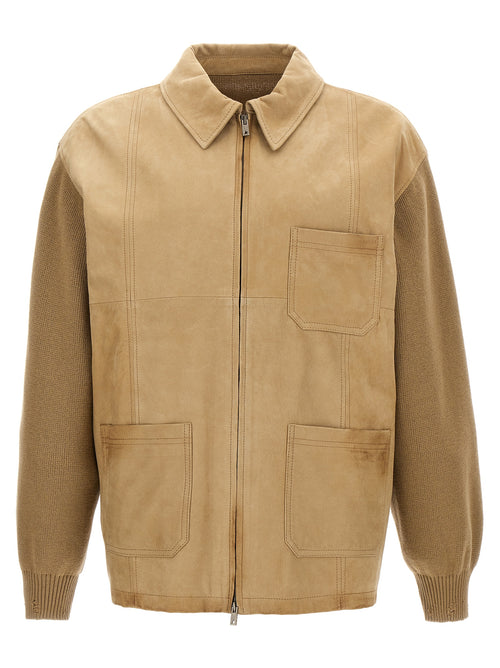 Golden Goose Beige Cowhide Leather Jacket