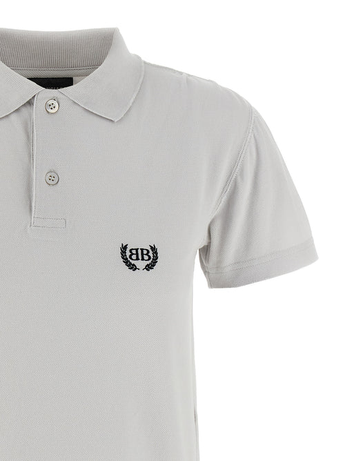 Balenciaga Gray Cotton Polo Shirt