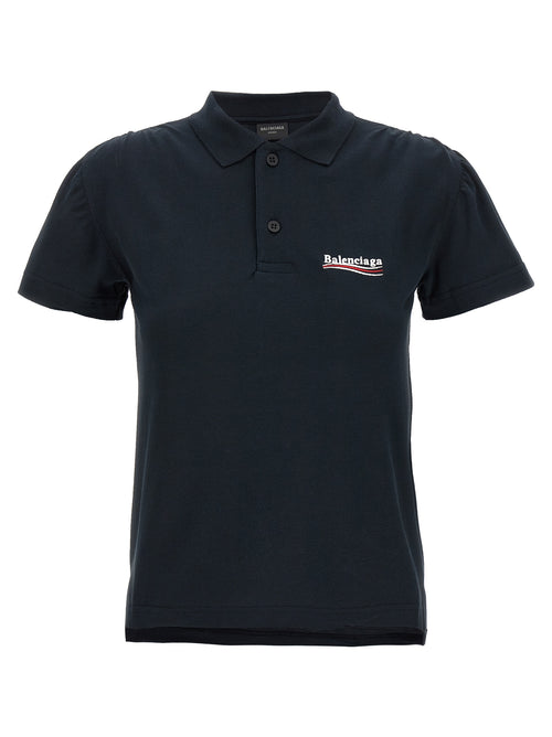 Balenciaga Blue Cotton Polo Shirt