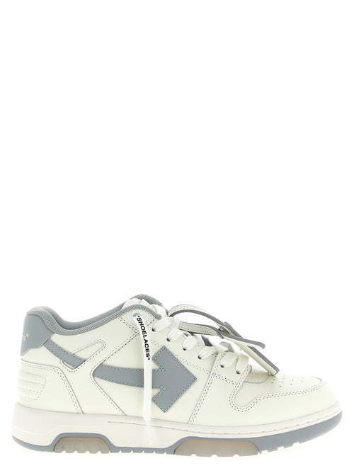 Off-White Gray Leather Low Top Sneakers