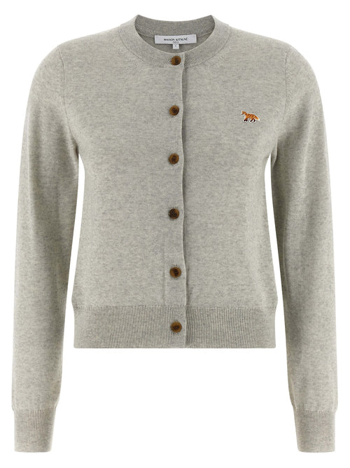 Maison Kitsuné Gray Virgin Wool Cardigan