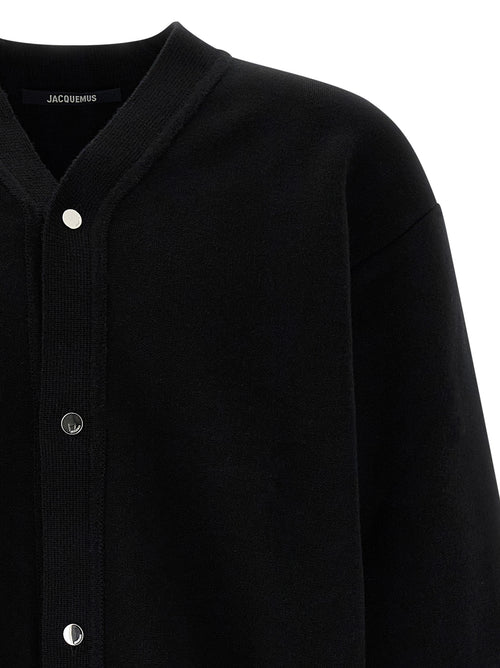 Jacquemus Black Merino Wool Cardigan