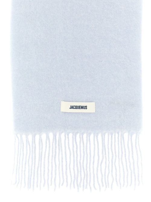 Jacquemus Blue Alpaca Leather Scarf