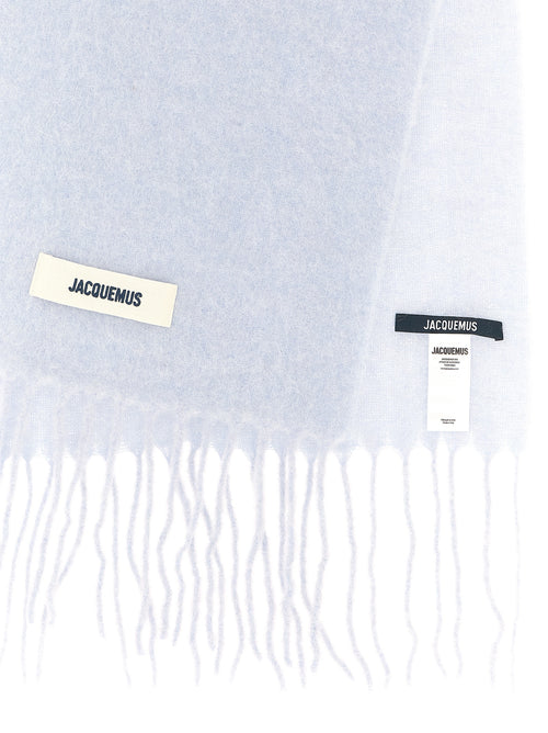 Jacquemus Blue Alpaca Leather Scarf