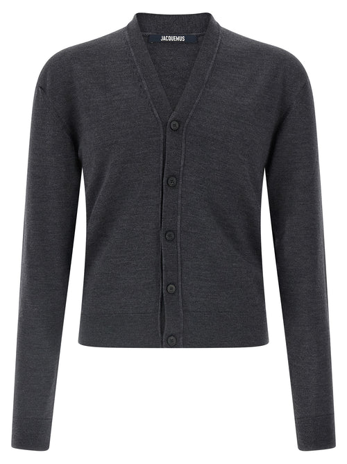 Jacquemus Gray Merino Wool Cardigan
