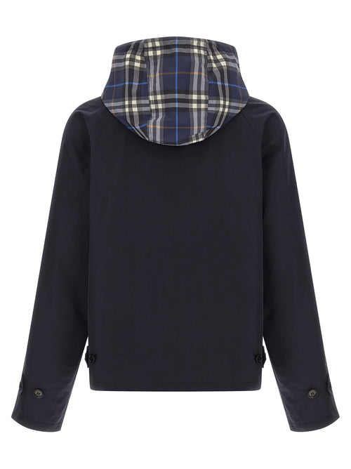 Burberry Blue Cotton Full-Length Jacket
