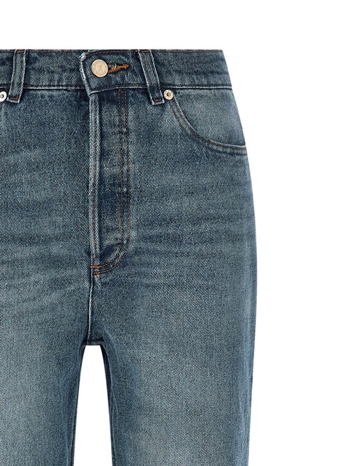 A.P.C. Blue Cotton Flared Jeans