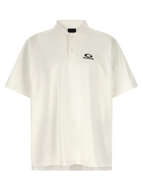Balenciaga White Cotton Polo Shirt