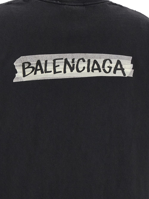 Balenciaga Black Cotton T-Shirt