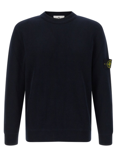 Stone Island Blue Cotton Cardigan