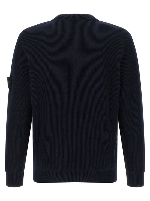 Stone Island Blue Cotton Cardigan