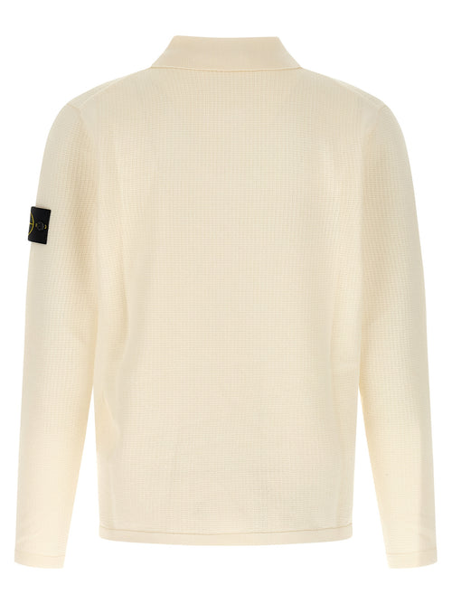 Stone Island Beige Cotton Polo Shirt